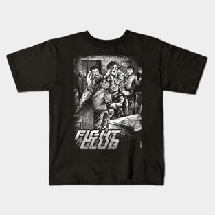 fight club hand drawing illustration design Kids T-Shirt